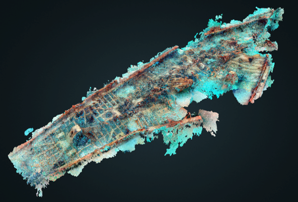 orthographic view of Half Moon shipwreck